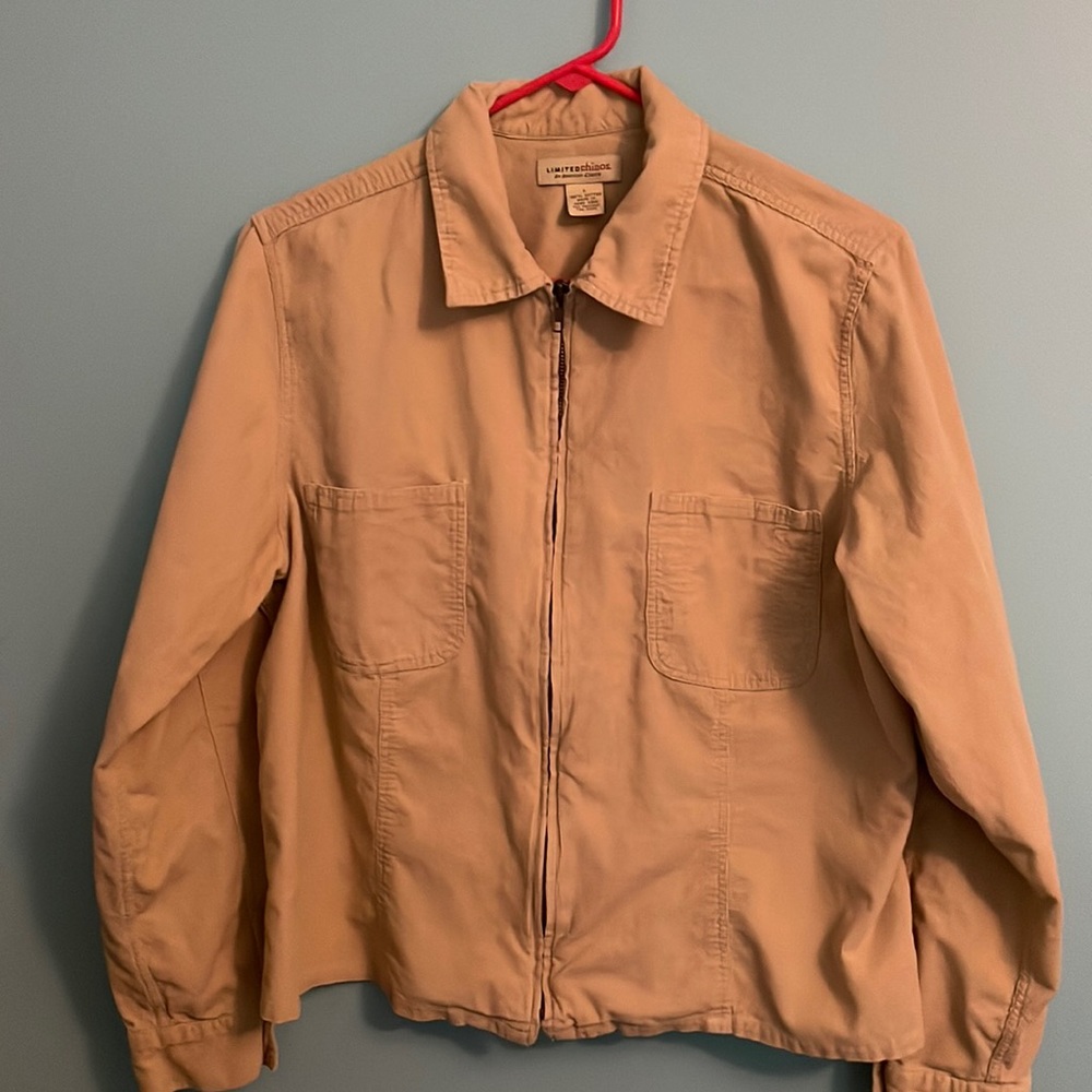 Vintage 90’s The Limited “chinos” light weight corduroy zippered shirt